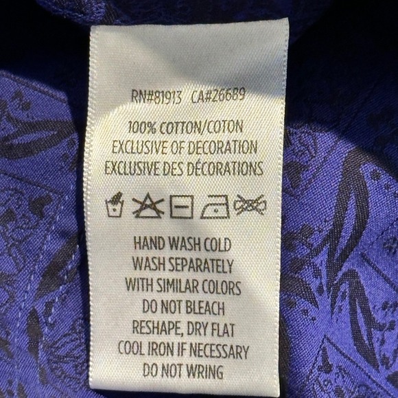 Robert Graham Men's 2XL Classic Fit Button Down Shirt Purple Paisley Print - Picture 12 of 13